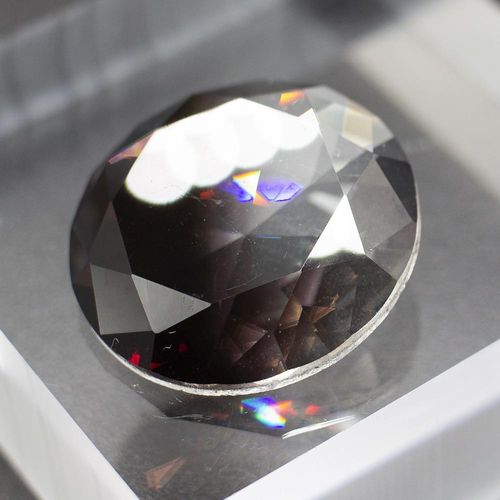 Crystal Round Cabochons 25mm   Crystal Charcoal for jewellery making