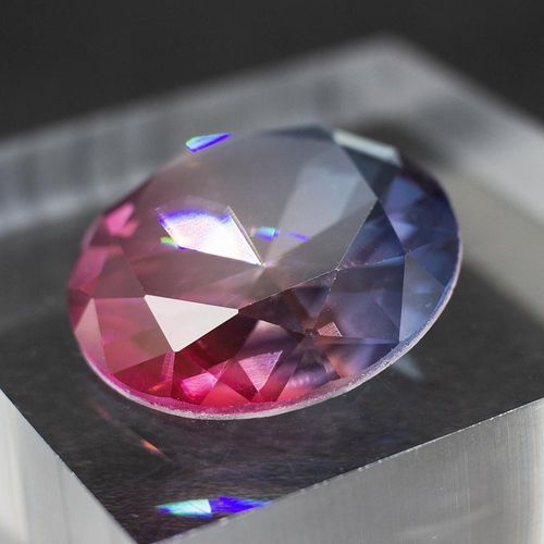 Crystal Round Cabochons 25mm   Pink Aqua for jewellery making
