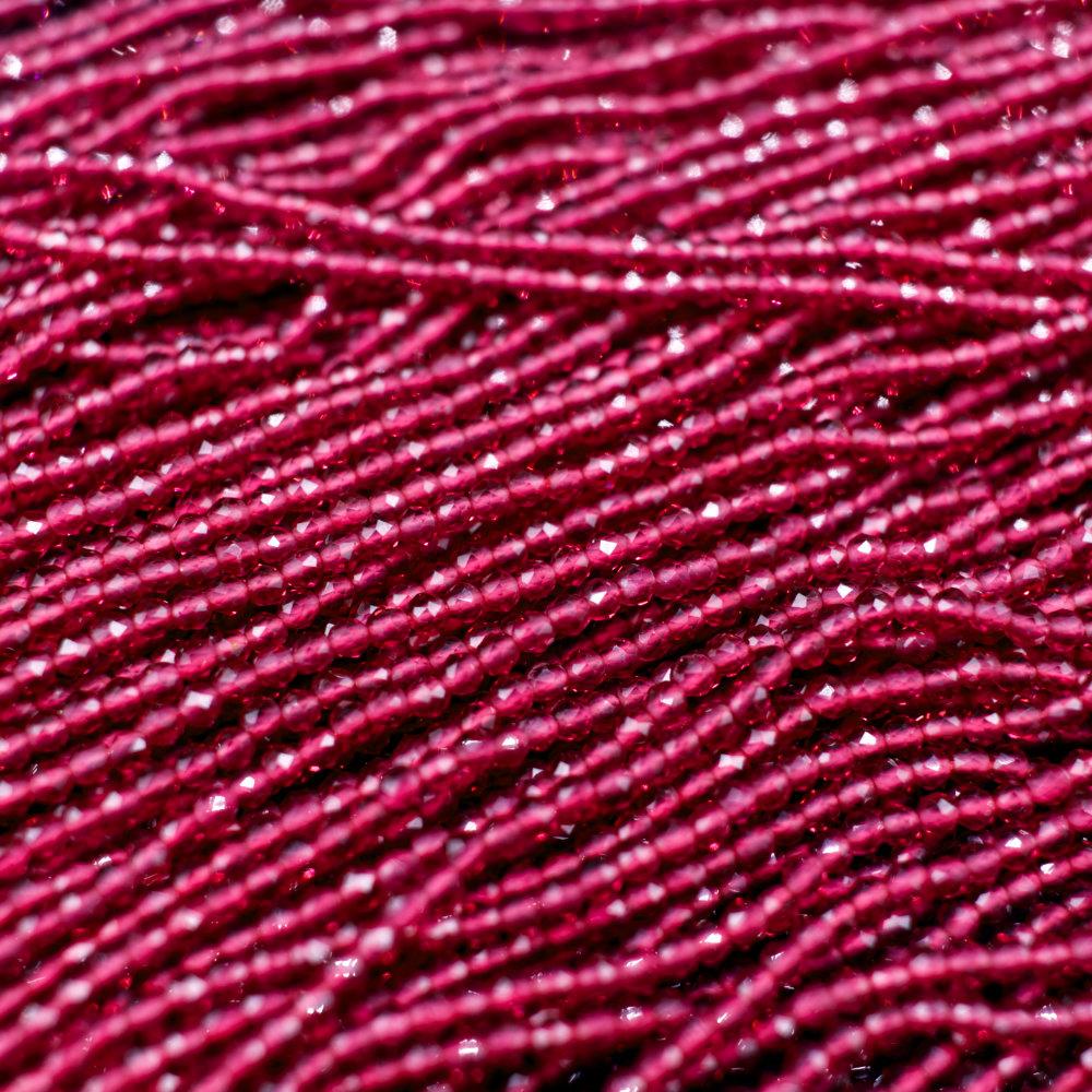 Micro Crystal Round Beads 1.5mm Plum Craft, hobby & jewellery