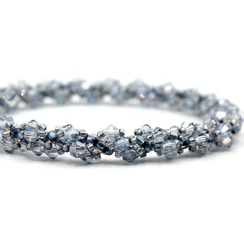 Seraphina Bracelet met blue bracelet making kit — DIY set with beads and instructions for creating handmade jewelry