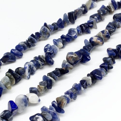 resin druzy bead sodalite 32" string — sparkling cabochon-style stone ideal for jewelry making, pendants, and craft designs