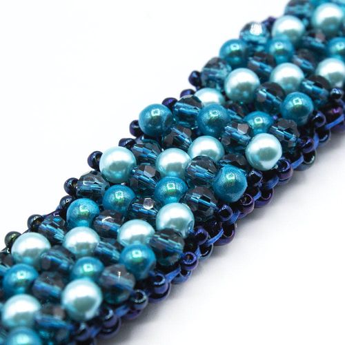 Aurelia Bracelet turquoise aqua bracelet making kit — DIY set with beads and instructions for creating handmade jewelry
