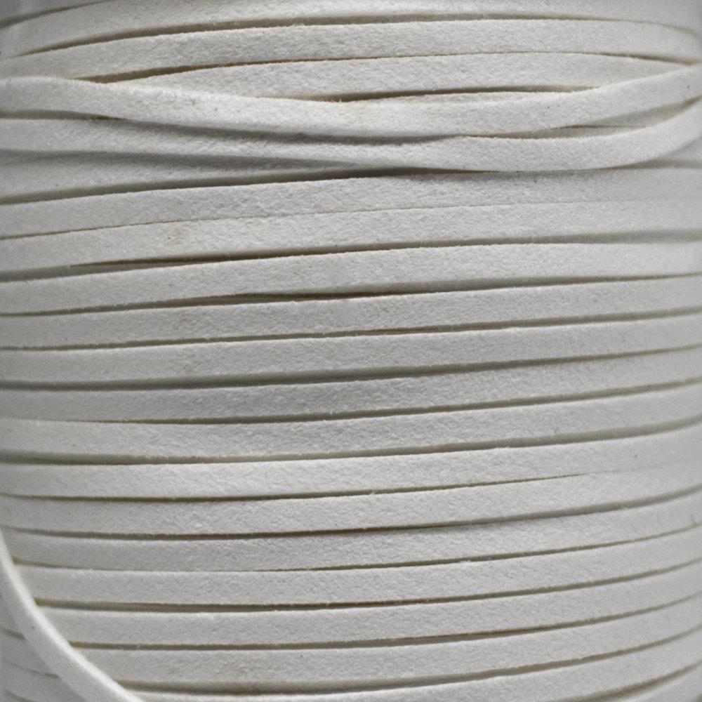 Suede Cord 3mm 5 metres  White/Cream for jewellery making