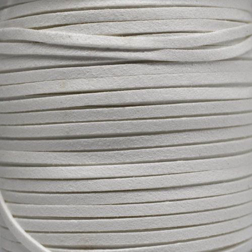 Suede Cord 3mm 5 metres  White/Cream for jewellery making