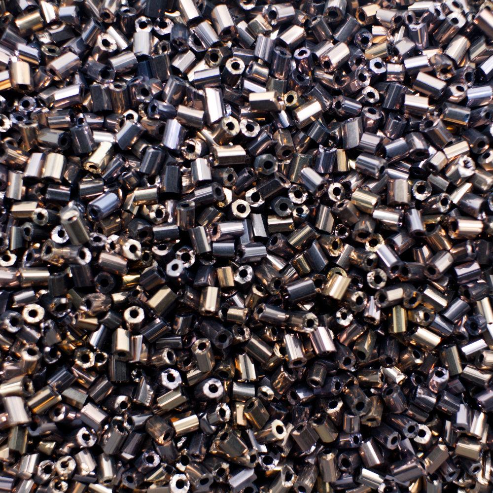 Hex Cut Beads 100g Bronze