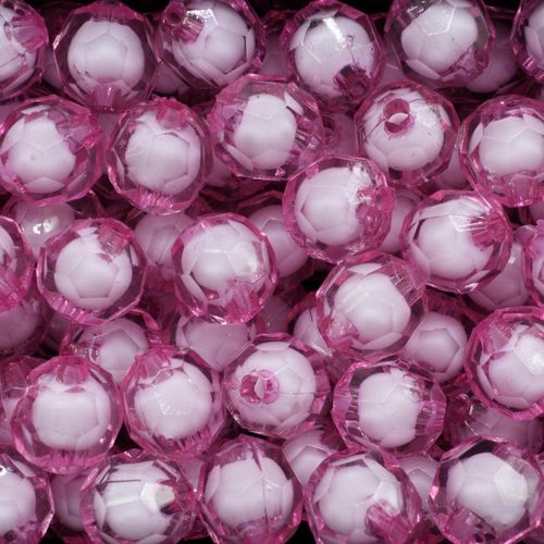 Acrylic Faceted Beads 12mm 30pc   Watermelon Ice for jewellery making