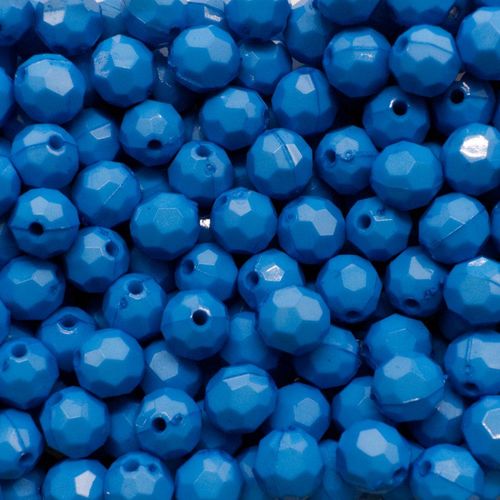 Acrylic Faceted Beads 8mm 100pc   Azure Blue for jewellery making