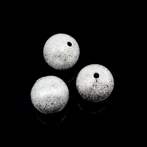 Stardust Beads 14mm Silver   1 pc for jewellery making