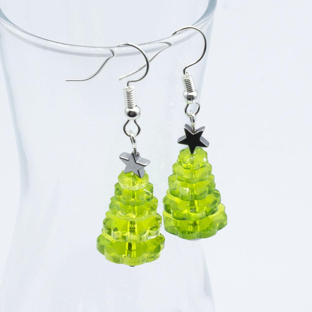 Margarita Christmas Tree Earrings Kit Lime Green