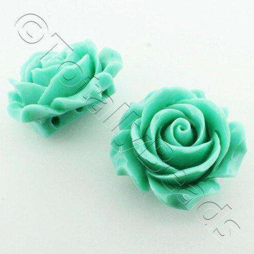 Acrylic Rose 35mm 3 Rows - Light Green