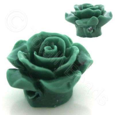 Acrylic Rose 15mm 1 Row - Sea Foam Green 4 pcs