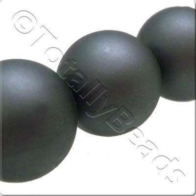Acrylic Pearl - 12mm Round - Pastel Dark Grey
