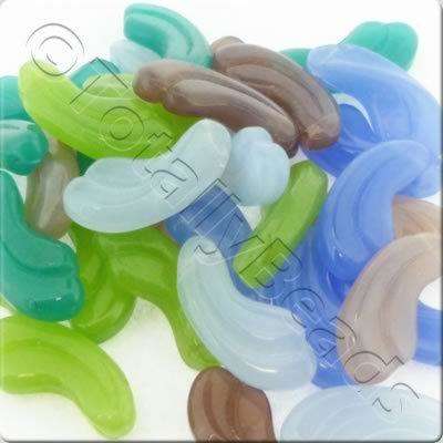 Bead Mix - 23x10mm Fluted Drop Mix - 50g