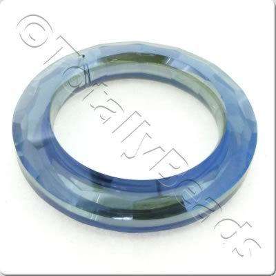 Crystal Pendant - Ring 51mm - Grey with Blue Shadow