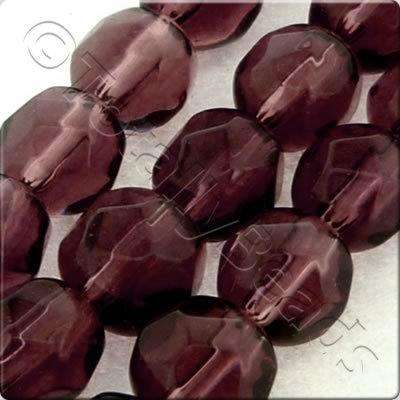 Glass Facet Round 6mm Amethyst