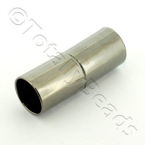 Magnetic Tube Clasp 24x9mm - Rhodium 1pcs
