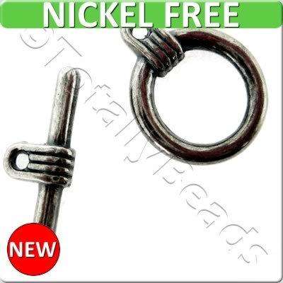Metal Toggle - Simple Ring 16mm 4sets Gun Metal