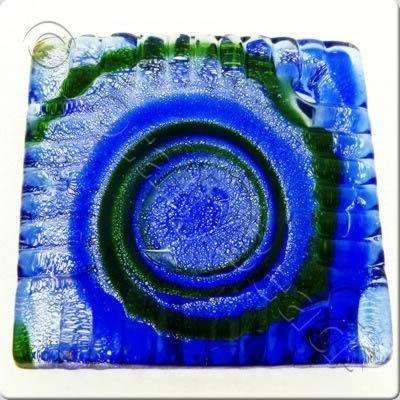 Lampwork Pendant - Square 38mm - LPB47