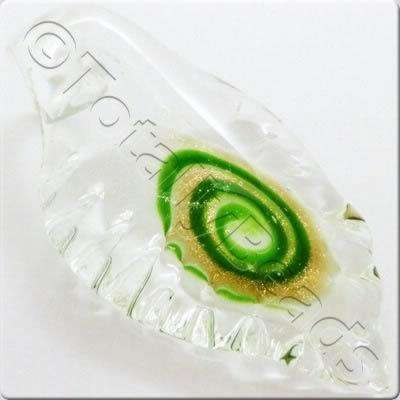 Lampwork Pendant - Shield 71mm - LPG15