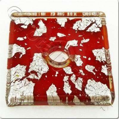 Lampwork Pendant - Square 30mm - LPR10