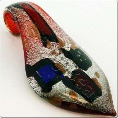Lampwork Pendant - Drop 70mm - LPR26