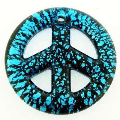 Lampwork Pendant - Peace 40mm - LPT08