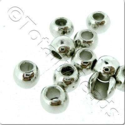 Acrylic Antique Silver Bead - Round 4mm
