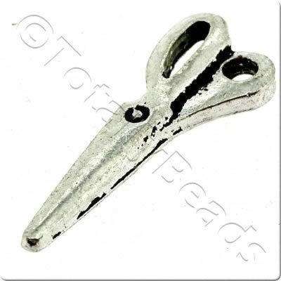 Tibetan Silver Charm - Sisscors 18mm 7pcs