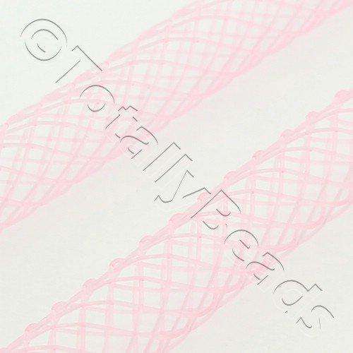 Nylon Mesh Tubing 4mm Pink - 4m pack