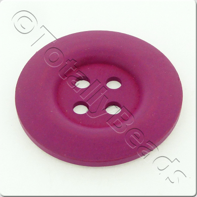 Wooden Button 50mm - Hot Pink