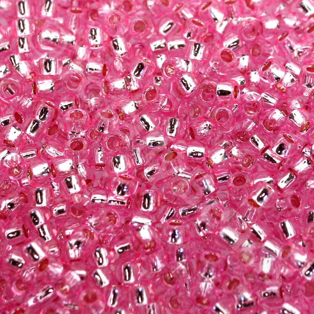 Toho Size 8 Seed Beads 10g -  Silver Lined Pink
