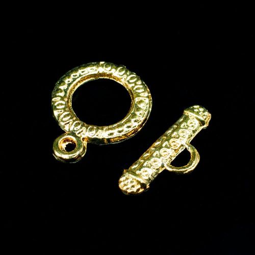 Metal Toggle   Fancy Ring 17mm 8set Gold Grade B for jewellery making