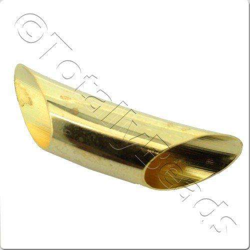 Metal Curved Tube 10x35mm - Gold Plated 2pcs