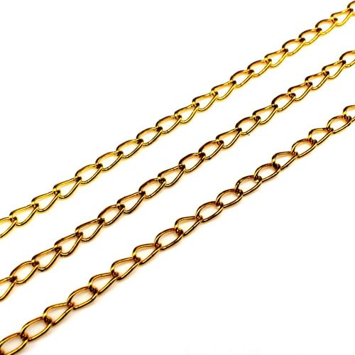 Chain Gold Plated   Oval Twist 5.5x3.4mm 1 metre for jewellery making