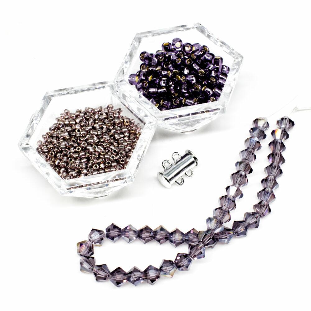 BC 2023 WK 8 Crystal Lattice Bracelet Amethyst Luster