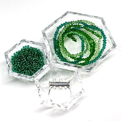 BC 2023 WK 20 : Patchwork Bracelet   Teal 3mm for jewellery making