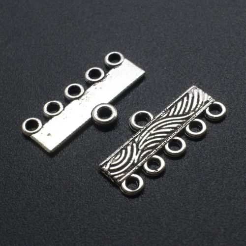 Antique Silver Metal Connector Bar 5/1 21mm 12pcs for jewellery making