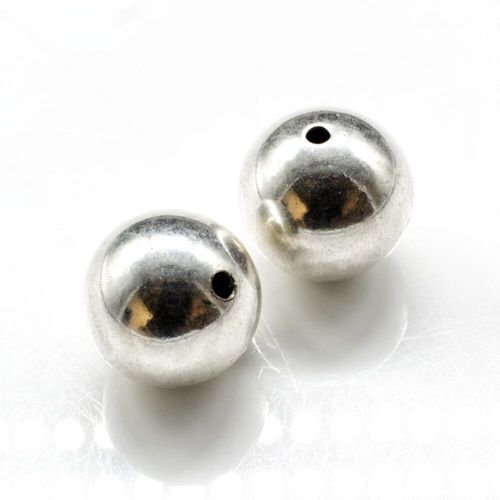 Indian Sterling Plated   14mm Round Spacer 2pcs for jewellery making