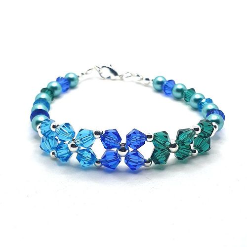 Bryony Bicone Bracelet Makes 5 tropical sea bracelet making kit — DIY set with beads and instructions for creating handmade jewelry