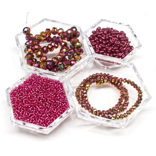 Sophie Bauble Zoom 30/5 mauve jewelry making kit — DIY set with beads and instructions for creating handmade jewelry