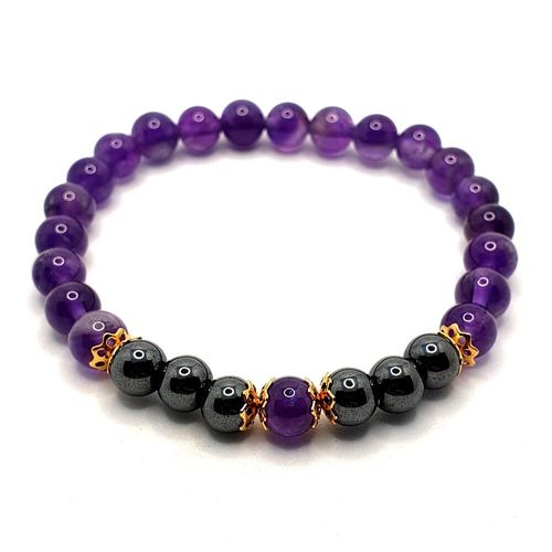 Ciara Gemstone 4 Bracelets amethyst bracelet making kit — DIY set with beads and instructions for creating handmade jewelry