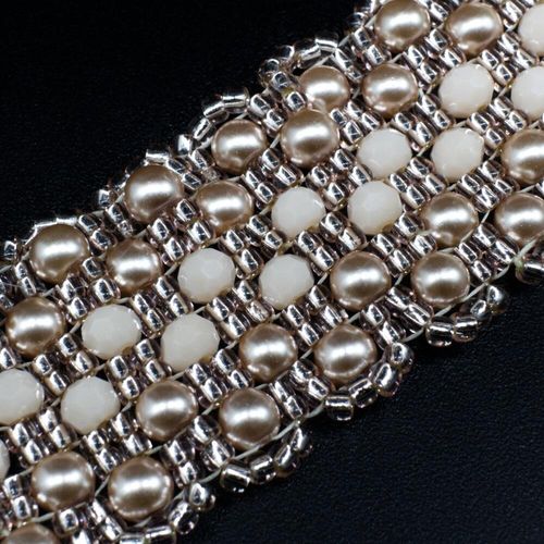 Dahlia Bracelet Makes 3 nude bracelet making kit — DIY set with beads and instructions for creating handmade jewelry