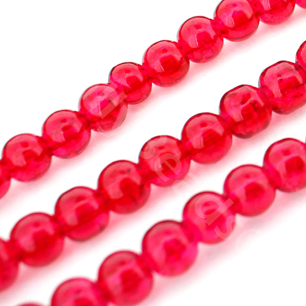 Crackle Beads Round 6mm - Red 120pcs