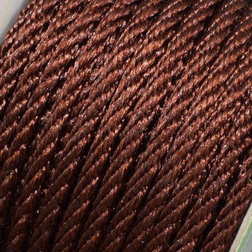 Braided Rattail Cord 2mm 5 metres   Brown for jewellery making