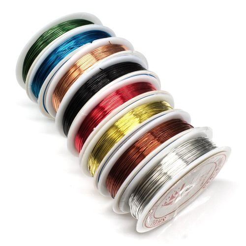 Beading Wire 0.5mm Mixed Pack 6 colours for jewellery making