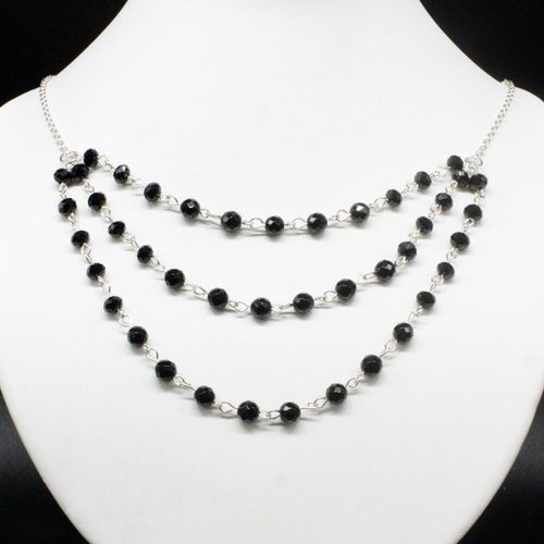 Nadira Necklace obsidian necklace making kit — DIY set with beads and instructions for creating handmade jewelry