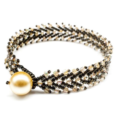 St Petersberg Chevron Bracelets iris bracelet making kit — DIY set with beads and instructions for creating handmade jewelry