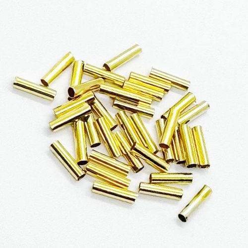 Iron Gold Tube Bead 7mm 100pcs for jewellery making
