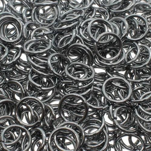 Jump Rings 7x1mm 100pcs   Black Plated for jewellery making