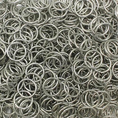 Jump Rings 9x1mm 85pcs   Rhodium for jewellery making